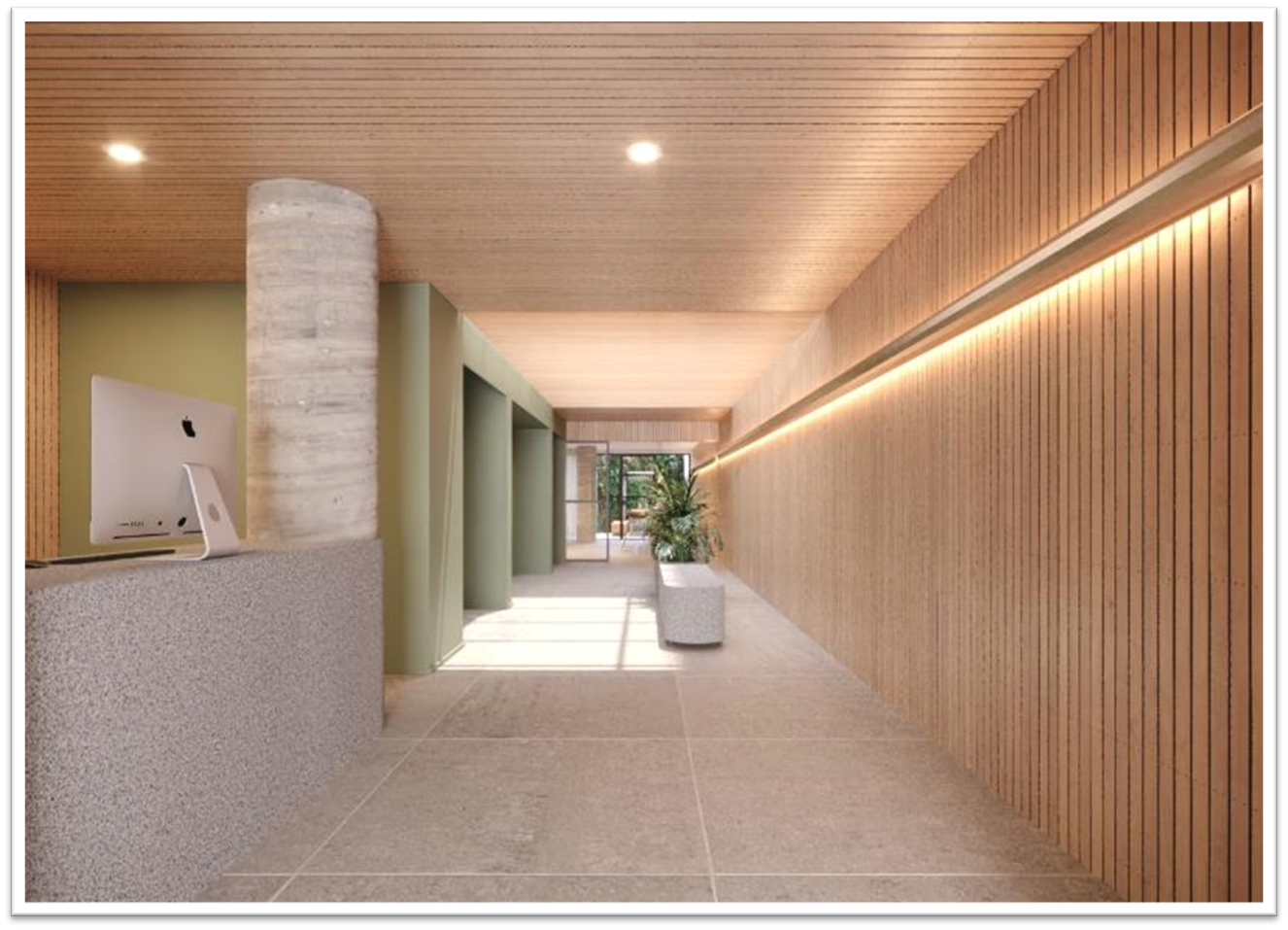 Lobby com iluminação natural do New Studio Paulista